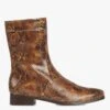 Soeur ECAILLE - Bottines En Cuir Imprimé Python | Marron -Femmes Vêtements 2642907