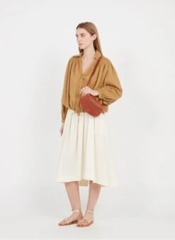 LA LILI - GRDE NANE VELOURS CLOUS - Banane En Cuir | Marron -Femmes Vêtements 3025217