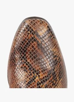 Soeur GAZETTE - Bottines En Cuir Imprimé Motif Python | Marron -Femmes Vêtements 3025956