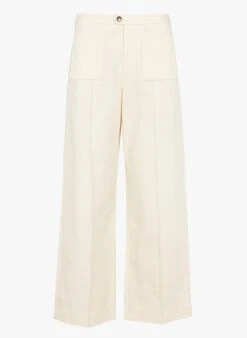 Soeur HARRY - Pantalon Large Taille Haute En Twill De Coton | Beige -Femmes Vêtements 3320987