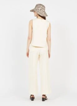 Soeur HARRY - Pantalon Large Taille Haute En Twill De Coton | Beige -Femmes Vêtements 3322340