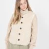 Soeur FUSIL - Gilet Sans Manches Aspect Mouton | Beige -Femmes Vêtements 3344429