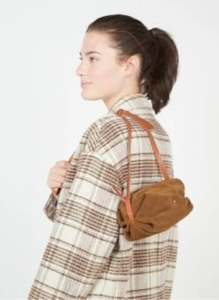 LE MINI SOHNA - Sac Bandoulière En Croute De Cuir | Marron