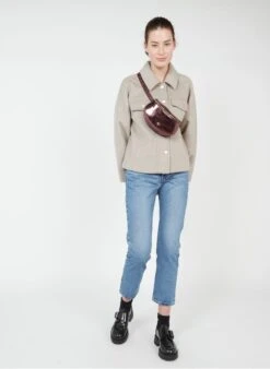 LA LILI - Banane En Cuir Métallisé | Rouge -Femmes Vêtements 3768707