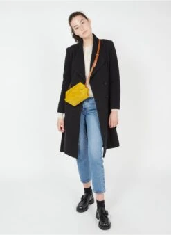 LE MINI SOHNA - Sac Bandoulière En Croute De Cuir | Jaune -Femmes Vêtements 3768744