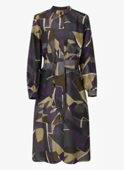 Soeur LAUREN - Robe Midi En Soie Imprimée | Gris 10 Soeur LAUREN - Robe Midi En Soie Imprimée | Gris -Femmes Vêtements 3984881