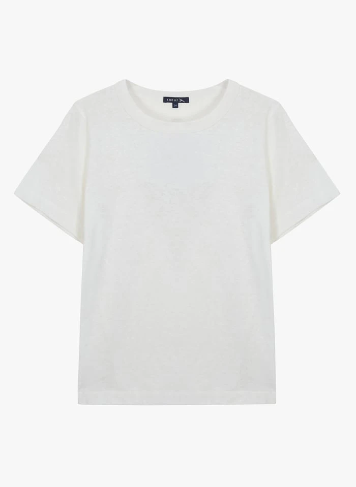 Soeur CYRIL - Tee-shirt Col Rond En Coton Mélangé | Blanc 5 Soeur CYRIL - Tee-shirt Col Rond En Coton Mélangé | Blanc – Image 3