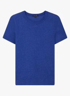 Soeur CYRIL - Tee-shirt Col Rond En Coton Mélangé | Bleu -Femmes Vêtements 3984906