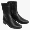 Soeur ECAILLE - Bottines Plates En Cuir Lisse | Noir