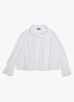 Soeur DAISYA - Chemise Col Victorien Avec Broderies Anglaises En Coton | Blanc -Femmes Vêtements 3985006