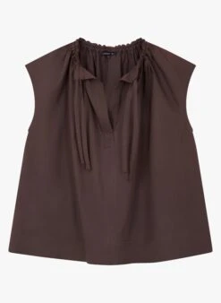 Soeur TANGER - Top En Popeline De Coton | Gris -Femmes Vêtements 3985011