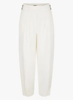 Soeur TRIOMPHE - Pantalon En Lin Flammé Lavé | Blanc -Femmes Vêtements 3985039