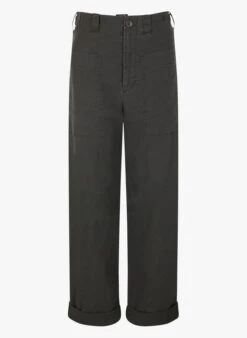 Soeur THABOR - Pantalon Large En Coton Lavé | Gris -Femmes Vêtements 3985041