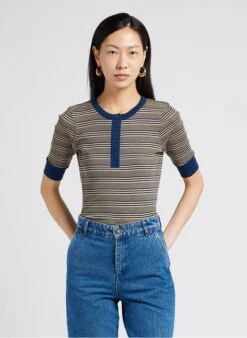 Soeur JOCONDE - Tee-shirt Col Rond Rayé En Coton | Multicolore