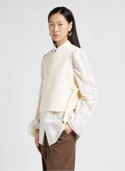 Soeur TISHKA - Top Col Rond En Toile De Coton | Beige -Femmes Vêtements 4009704