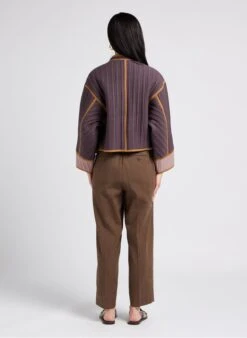 Soeur SARAJEVO - Pantalon Droit Chiné En Lin | Marron -Femmes Vêtements 4009709 2