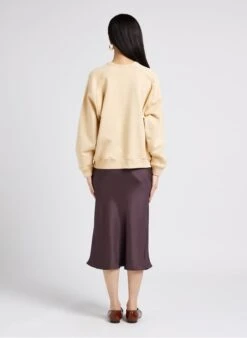 Soeur FEVER - Jupe Midi Fluide En Satin | Kaki -Femmes Vêtements 4009724