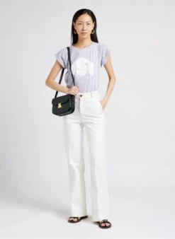 Soeur VALENTINA - Tee-shirt Col Rond En Coton | Gris -Femmes Vêtements 4009743