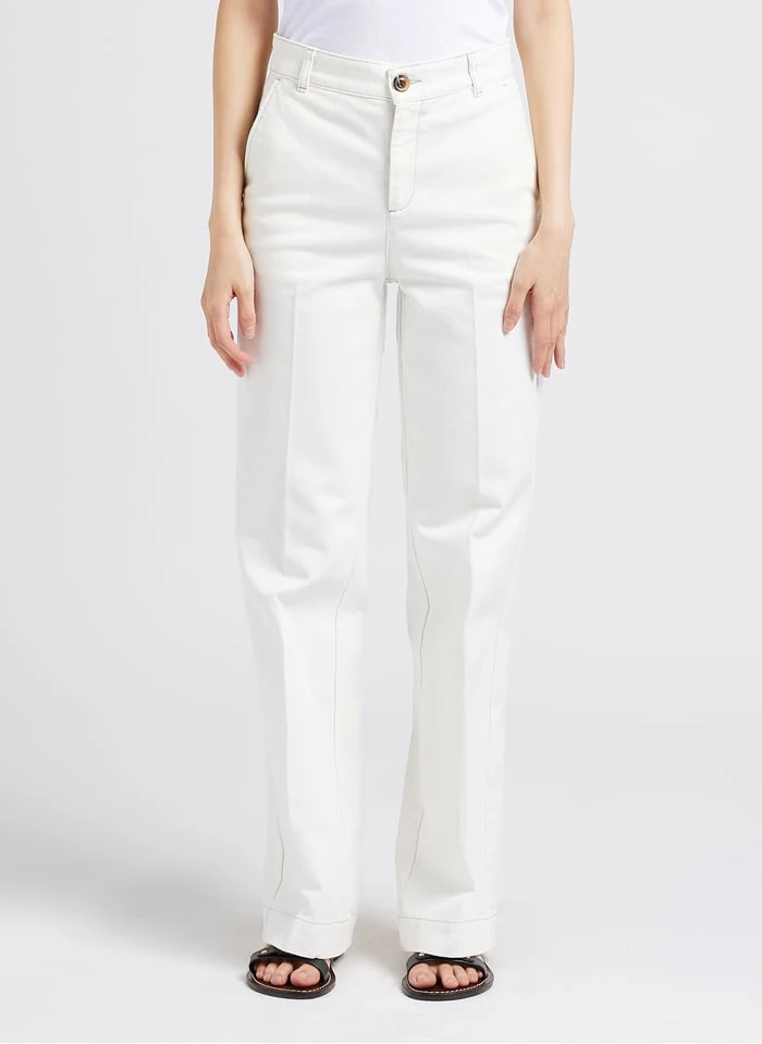 Soeur CALIFORNIA - Jean Bootcut En Coton | Blanc 3 Soeur CALIFORNIA - Jean Bootcut En Coton | Blanc