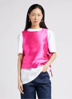 Soeur TISHKA - Top Sans Manches En Satin | Rose -Femmes Vêtements 4009780