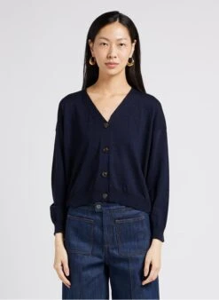 Soeur IDEM - Gilet Boutonné En Laine | Bleu -Femmes Vêtements 4009797