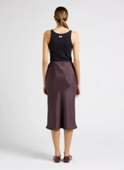 Soeur FEVER - Jupe Midi Fluide En Satin | Kaki -Femmes Vêtements 4012157