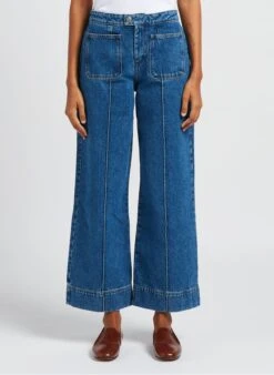 Soeur HARRY - Jean évasé Et Délavé En Coton | Jean Délavé