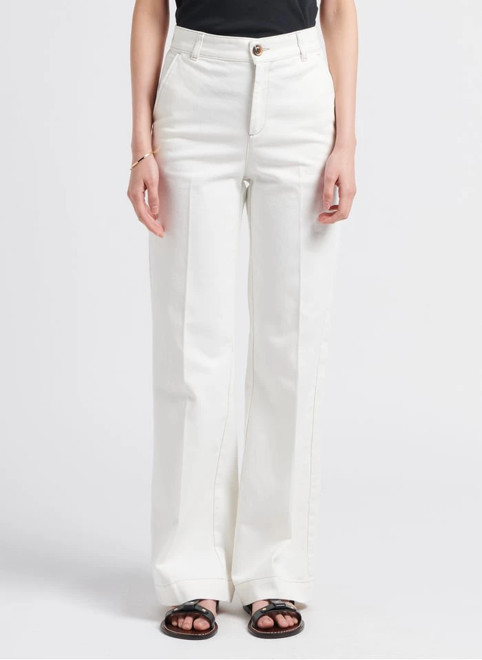 Soeur CALIFORNIA - Jean Bootcut En Coton | Blanc 7 Soeur CALIFORNIA - Jean Bootcut En Coton | Blanc – Image 5