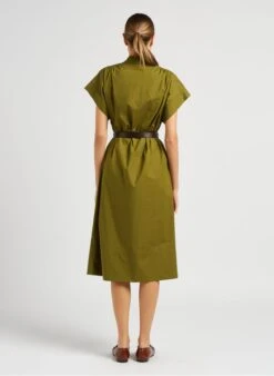 Soeur MARTINIQUE - Robe Midi En Popeline De Coton | Vert -Femmes Vêtements 4043815