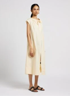 Soeur TAMARIS - Robe Midi En Popeline De Coton | Beige -Femmes Vêtements 4043911