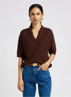 Soeur TILOUP - Pull Torsadé En Lin Et Coton | Marron