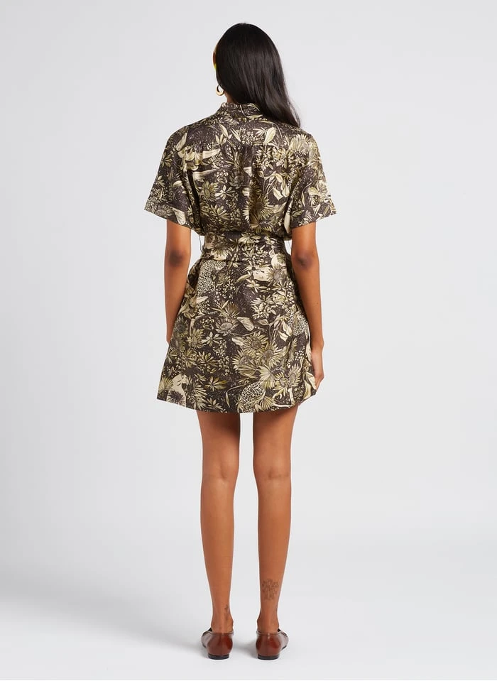 Soeur MAUD - Robe Courte Col Classique Imprimée En Soie | Multicolore 7 Soeur MAUD - Robe Courte Col Classique Imprimée En Soie | Multicolore – Image 5