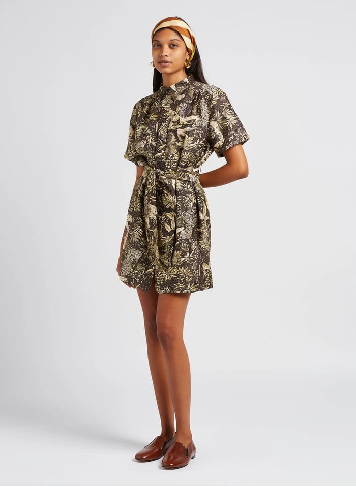 Soeur MAUD - Robe Courte Col Classique Imprimée En Soie | Multicolore 6 Soeur MAUD - Robe Courte Col Classique Imprimée En Soie | Multicolore – Image 4