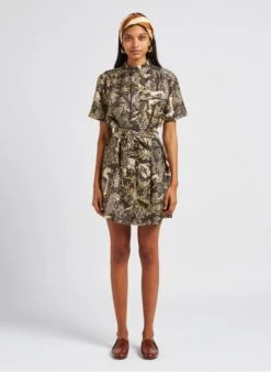 Soeur MAUD - Robe Courte Col Classique Imprimée En Soie | Multicolore