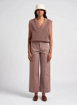 Soeur PAX - Pull Col V En Coton | Marron -Femmes Vêtements 4052095 1