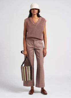 Soeur SAUL MINI - Sac Seau En Cuir Et Toile à Rayures | Multicolore -Femmes Vêtements 4052101 2