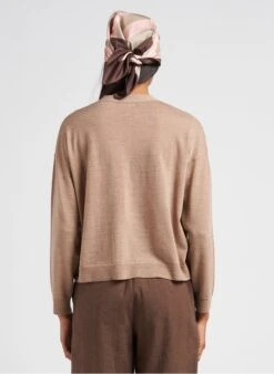 Soeur SARAJEVO - Pantalon Droit Chiné En Lin | Marron -Femmes Vêtements 4052106