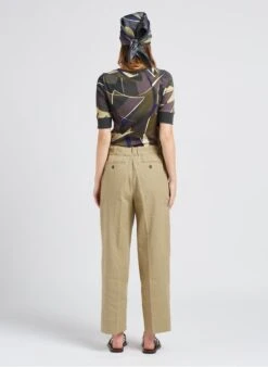 Soeur SARAJEVO - Pantalon Droit Chiné En Lin | Beige -Femmes Vêtements 4058685
