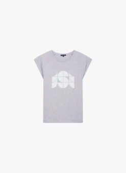 Soeur VALENTINA - Tee-shirt Col Rond En Coton | Gris -Femmes Vêtements 4063638