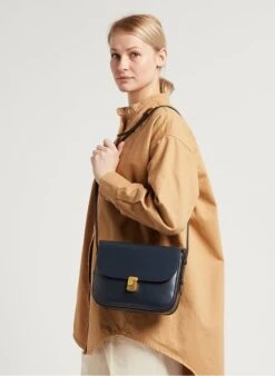 Soeur BELLISSIMA MAXI - Sac Bandoulière En Cuir Glacé | Bleu -Femmes Vêtements 4065678