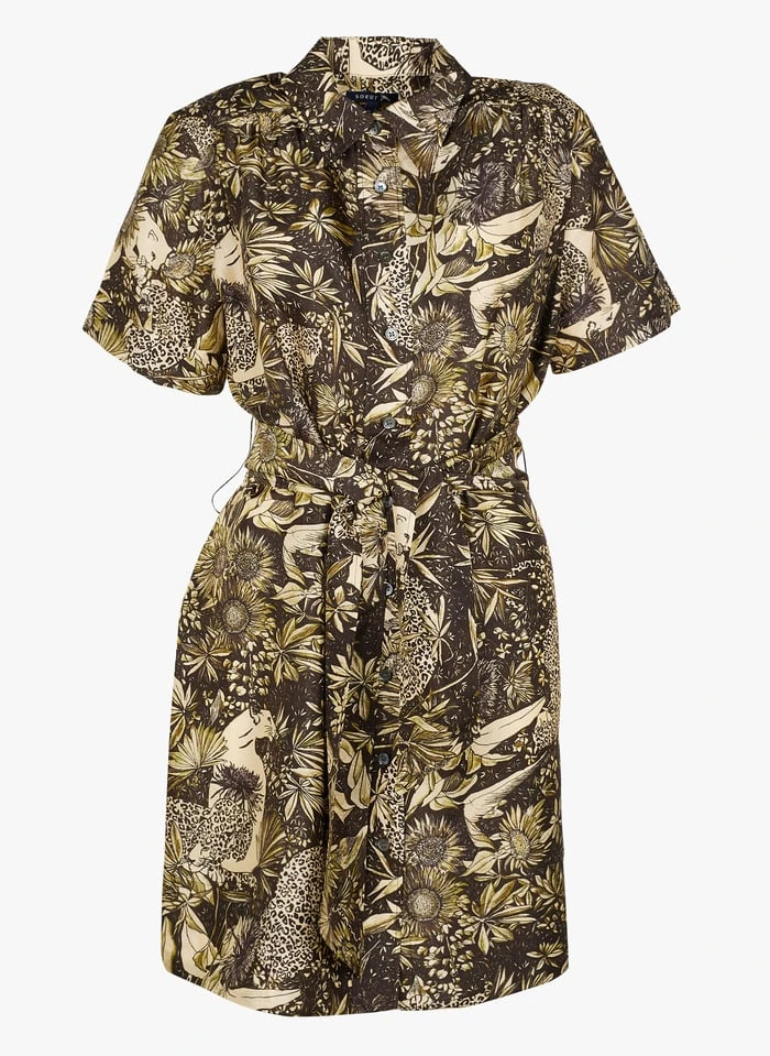 Soeur MAUD - Robe Courte Col Classique Imprimée En Soie | Multicolore 5 Soeur MAUD - Robe Courte Col Classique Imprimée En Soie | Multicolore – Image 3