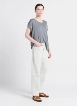 Soeur TULSA - Sandales Plates En Cuir Velours | Blanc -Femmes Vêtements 4085332