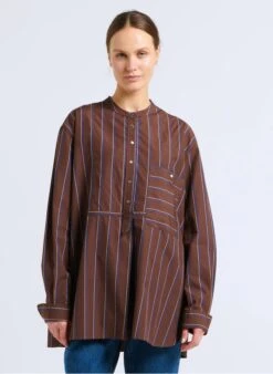 Soeur SEVILLE - Top Col Mao En Coton | Multicolore