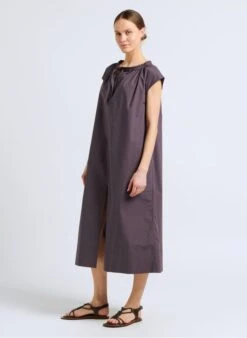 Soeur TAMARIS - Robe Midi En Popeline De Coton | Gris -Femmes Vêtements 4092367