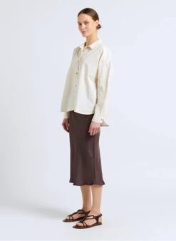 Soeur FEVER - Jupe Midi Fluide En Satin | Gris 14 Soeur FEVER - Jupe Midi Fluide En Satin | Gris -Femmes Vêtements 4092373