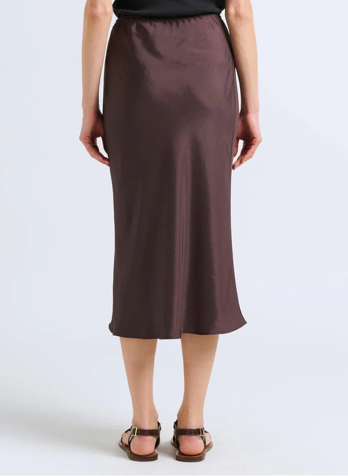 Soeur FEVER - Jupe Midi Fluide En Satin | Gris 4 Soeur FEVER - Jupe Midi Fluide En Satin | Gris – Image 2