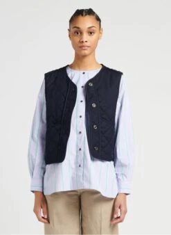 Soeur ULLA - Gilet En Gabardine De Laine | Bleu