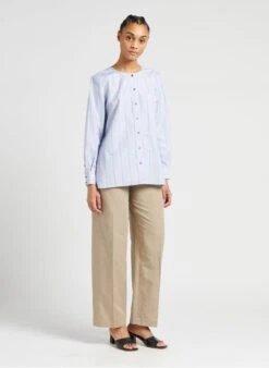 Soeur THALIE - Chemise En Popeline De Coton Rayée | Rayé -Femmes Vêtements 4098713
