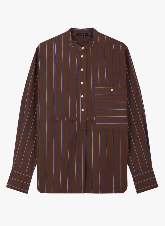 Soeur SEVILLE - Top Col Mao En Coton | Multicolore 5 Soeur SEVILLE - Top Col Mao En Coton | Multicolore – Image 3