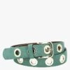 LA GRANDE KELLER VELOURS 30MM - Ceinture à Boucle à Oeillets En Cuir | Vert -Femmes Vêtements 4132257